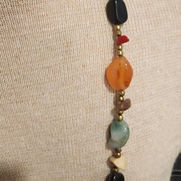 Multicolor Beaded Necklace - Picture 2 of 3